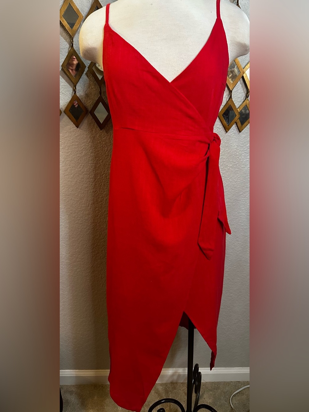 NWT REVEROF Red Sleeveless Wrap Dress